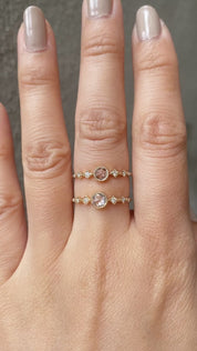 Celeste Round Bezel Set Rose Cut Diamond Ring