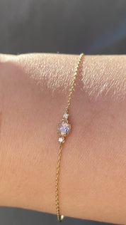Dahlia Three Stone Bracelet Setting