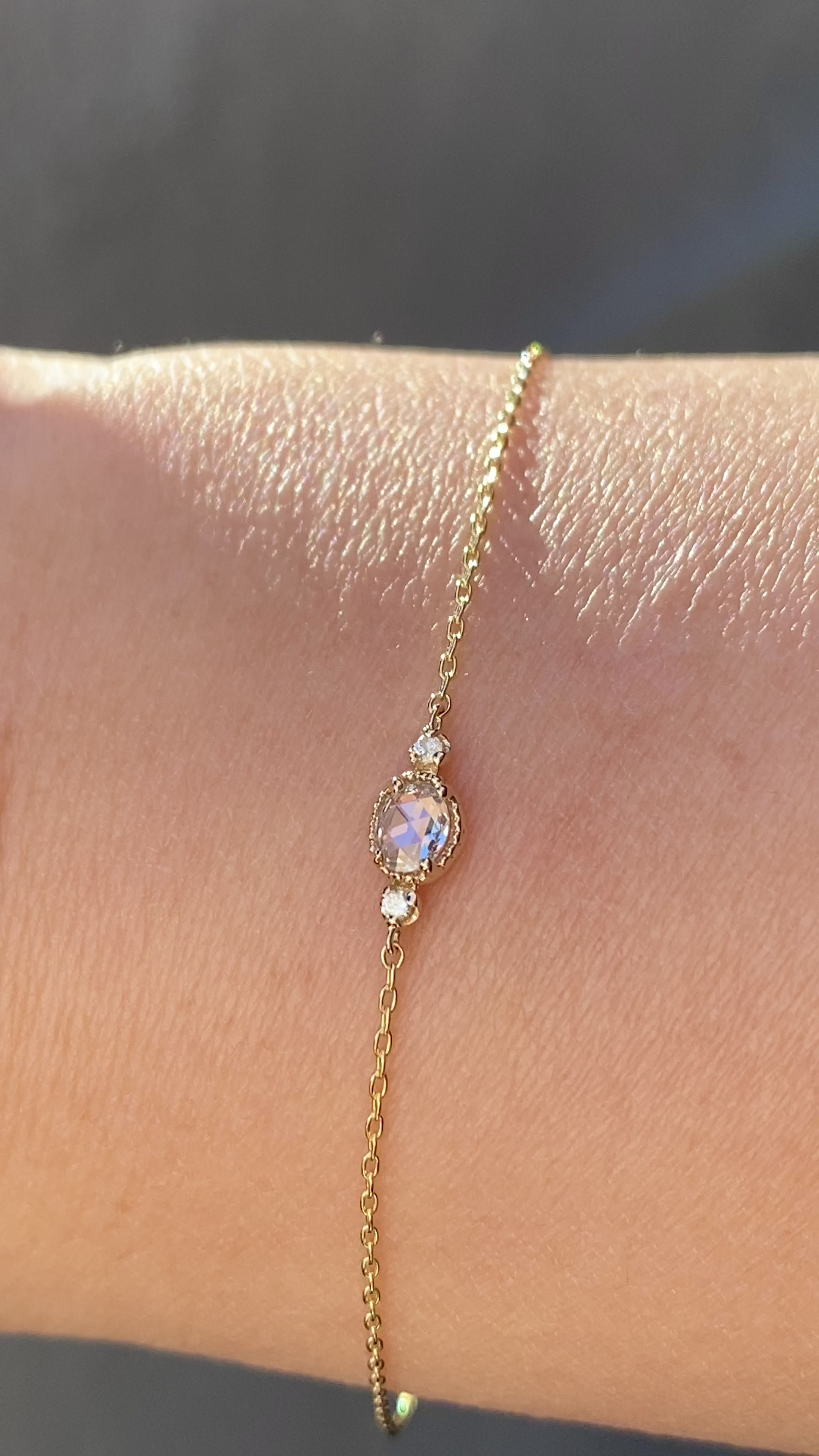 Dahlia Three Stone Bracelet Setting