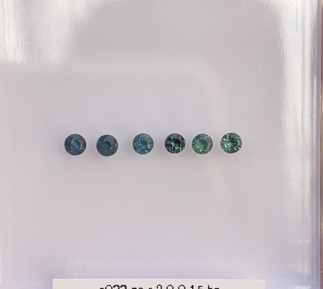 0.15ct Calibrated Round Queensland Sapphires (3.0mm) CS022