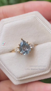 Ayana Ring, 1.53ct Blue Montana Sapphire
