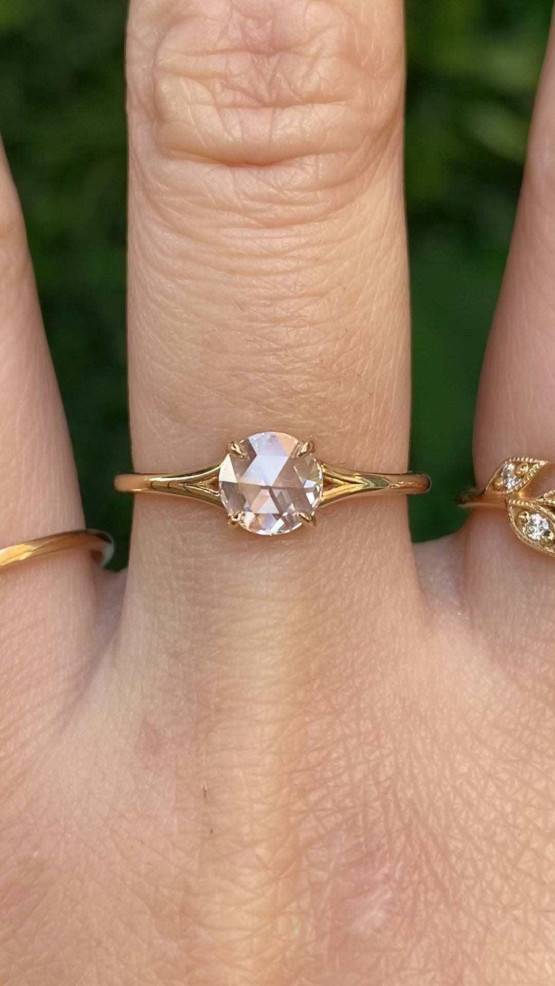 Kylie Ring, 0.50ct Round Rose Cut Diamond