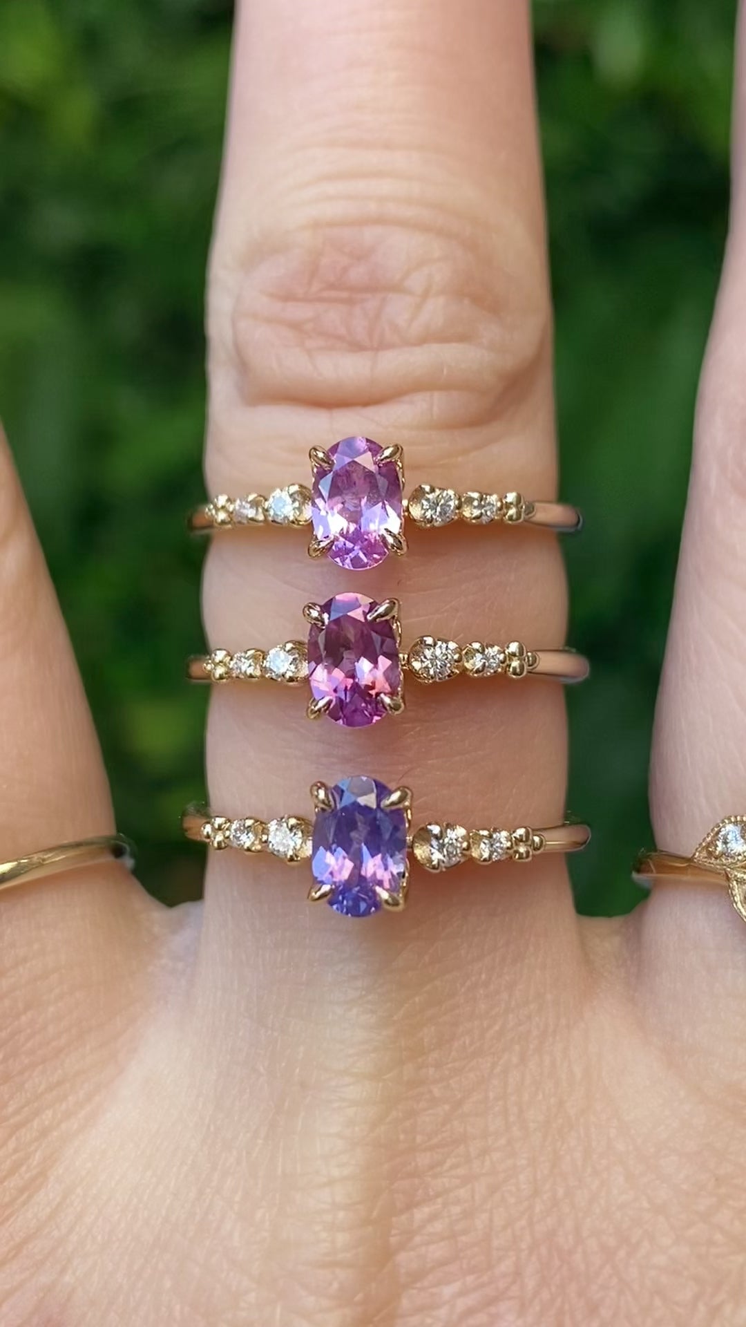 Estel Fleur Ring, 0.60ct Unheated Madagascar Sapphire