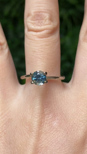 1.25ct Round Cut Blue Green Montana Sapphire Sapphire SR458