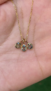 Bezel Green Sapphire Charm 4.8mm