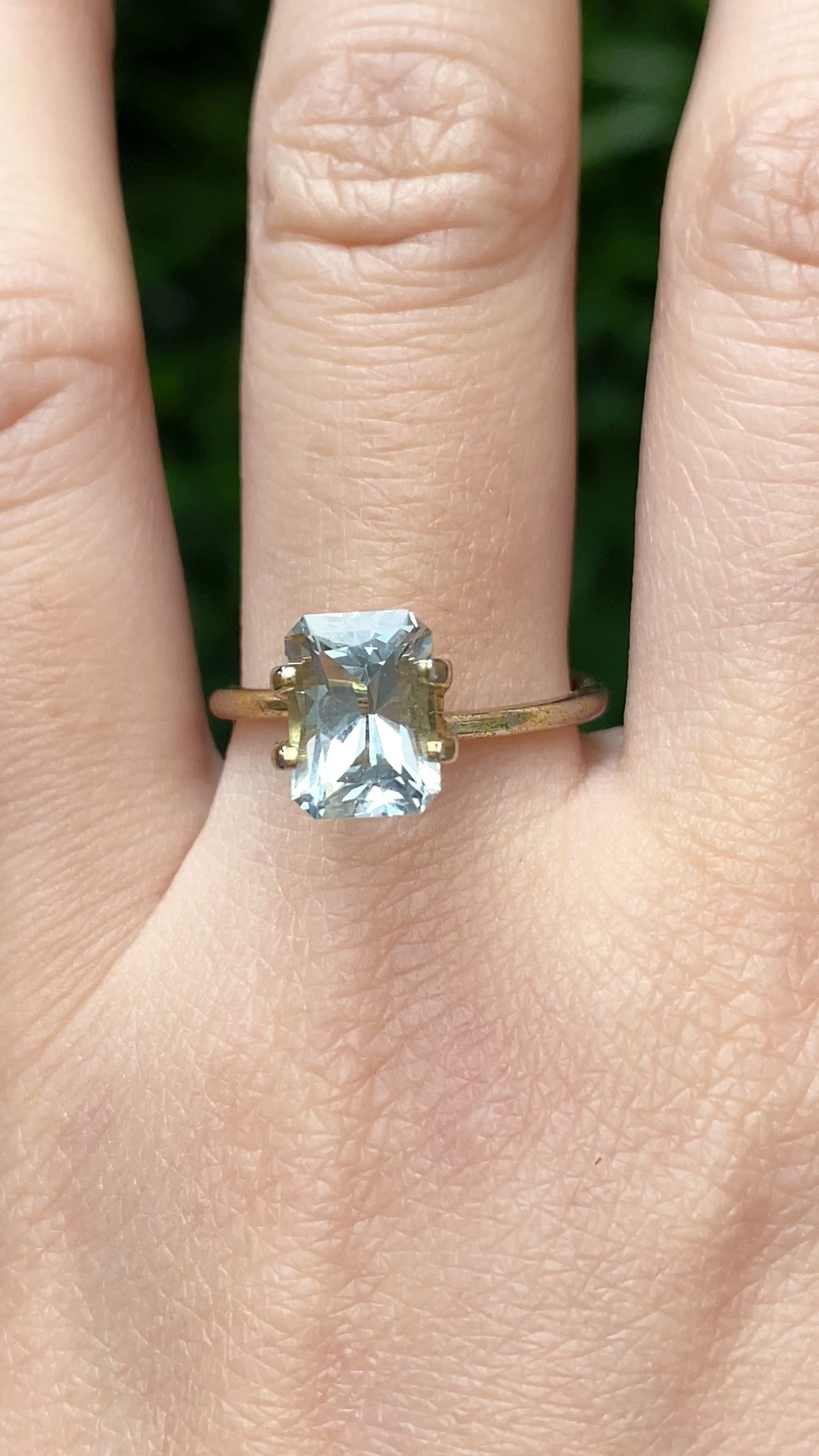 Radiant Cut Unheated Aquamarine 2.11ct