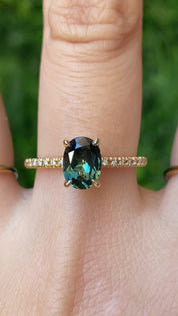 Maria Ring, 1.53ct Green Queensland Sapphire