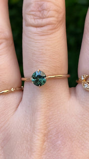 Alice Ring, 0.83ct Green Queensland Sapphire
