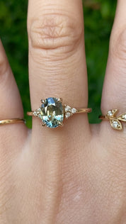 Teresa Ring, Blue Green Sapphire