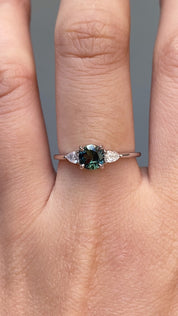 Olivia Ring, 0.66ct Green Queensland Sapphire