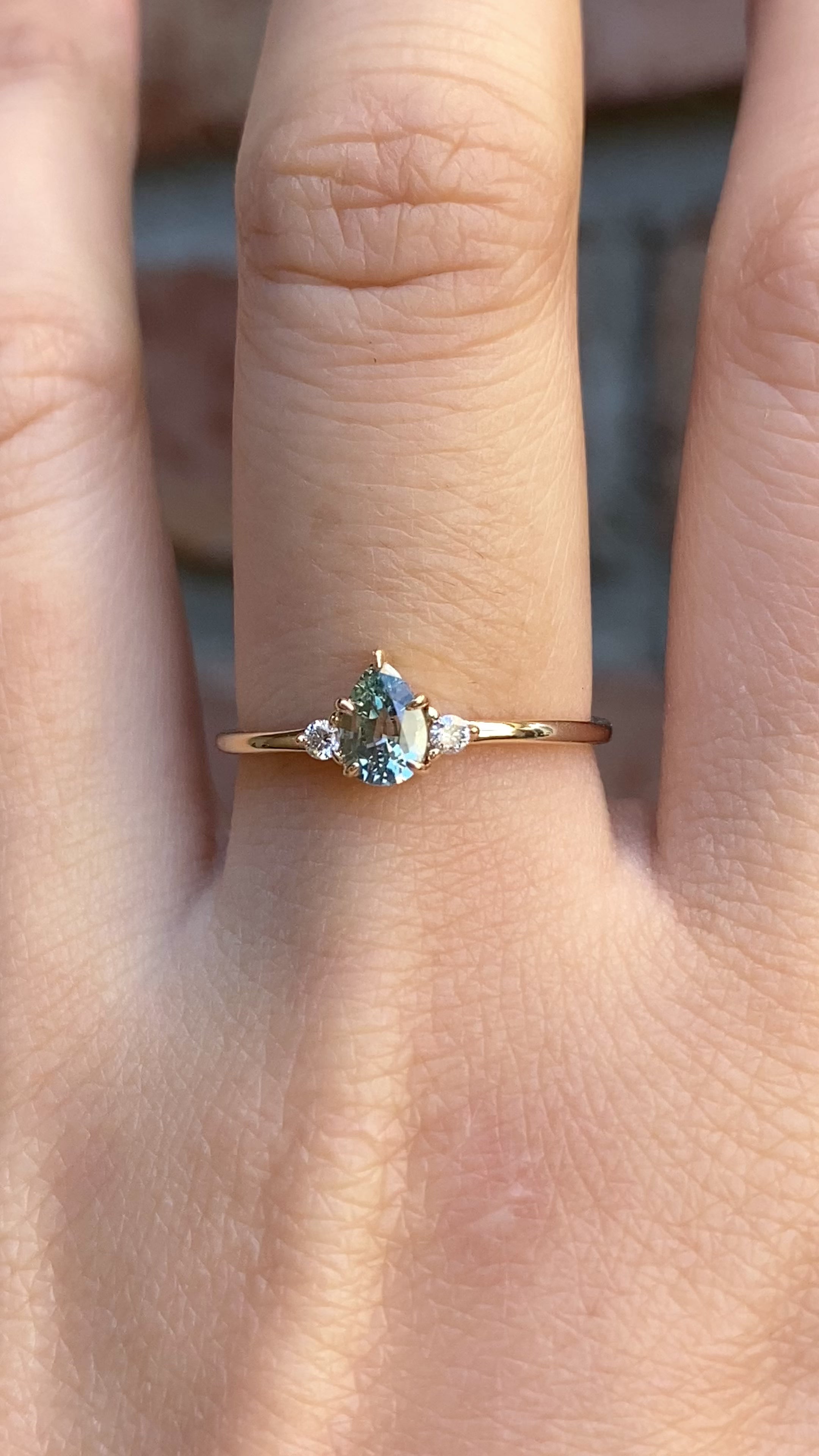 Emilie Ring, 0.45ct Montana Sapphire