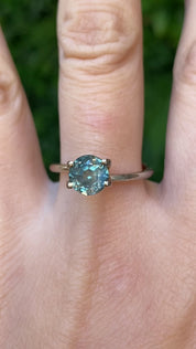 2.05ct Round Cut Blue Green Montana Sapphire SR423