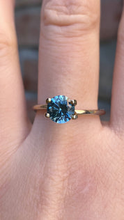 1.30ct ラウンドカット ティールブルーサファイア モンタナ産 SR316