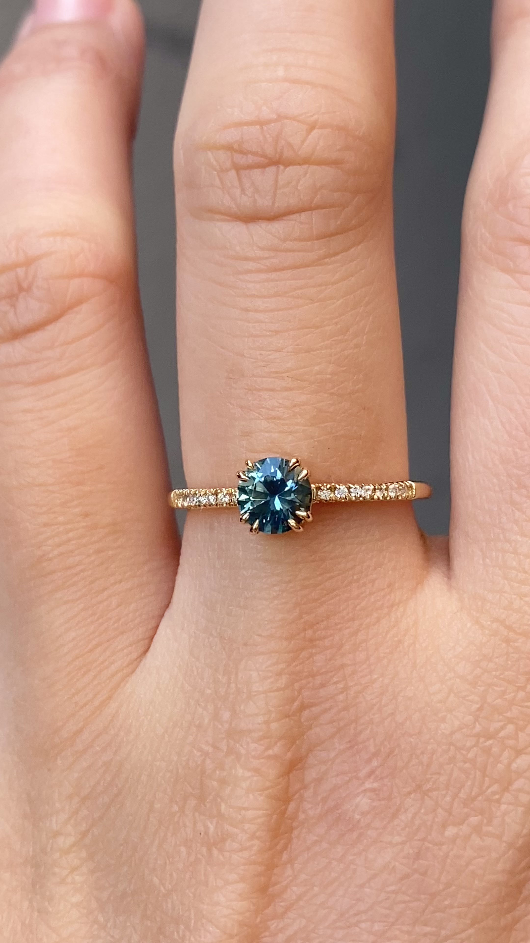 Sabrina Ring, 0.71ct Montana Sapphire