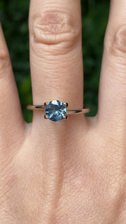 1.04ct Round Cut Teal Blue Montana Sapphire Sapphire SR451