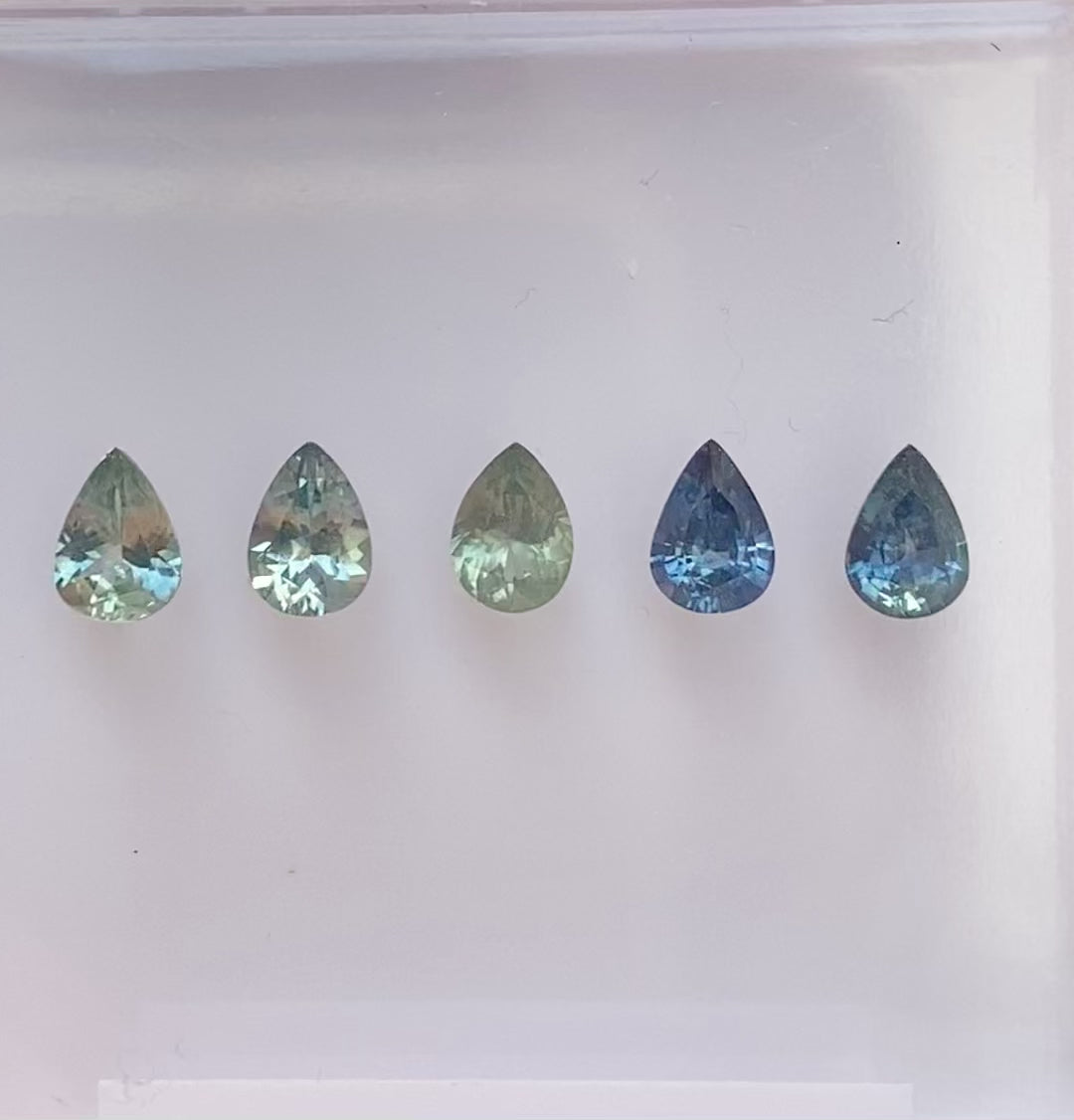 0.60-0.70ct Calibrated Pear Montana Sapphires (7.0mm)