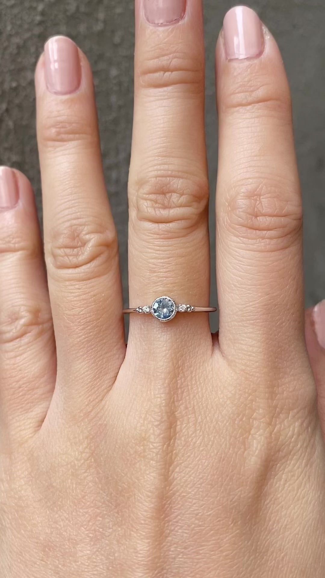 Estel Bezel Ring, 0.40ct Montana Sapphire
