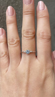 Estel Bezel Ring, 0.40ct Montana Sapphire