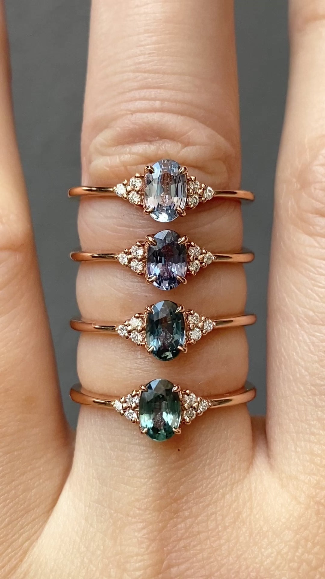 Teresa Ring, 0.50ct Green Madagascar Sapphire