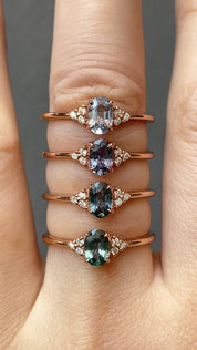 Teresa Ring, 0.50ct Green Madagascar Sapphire