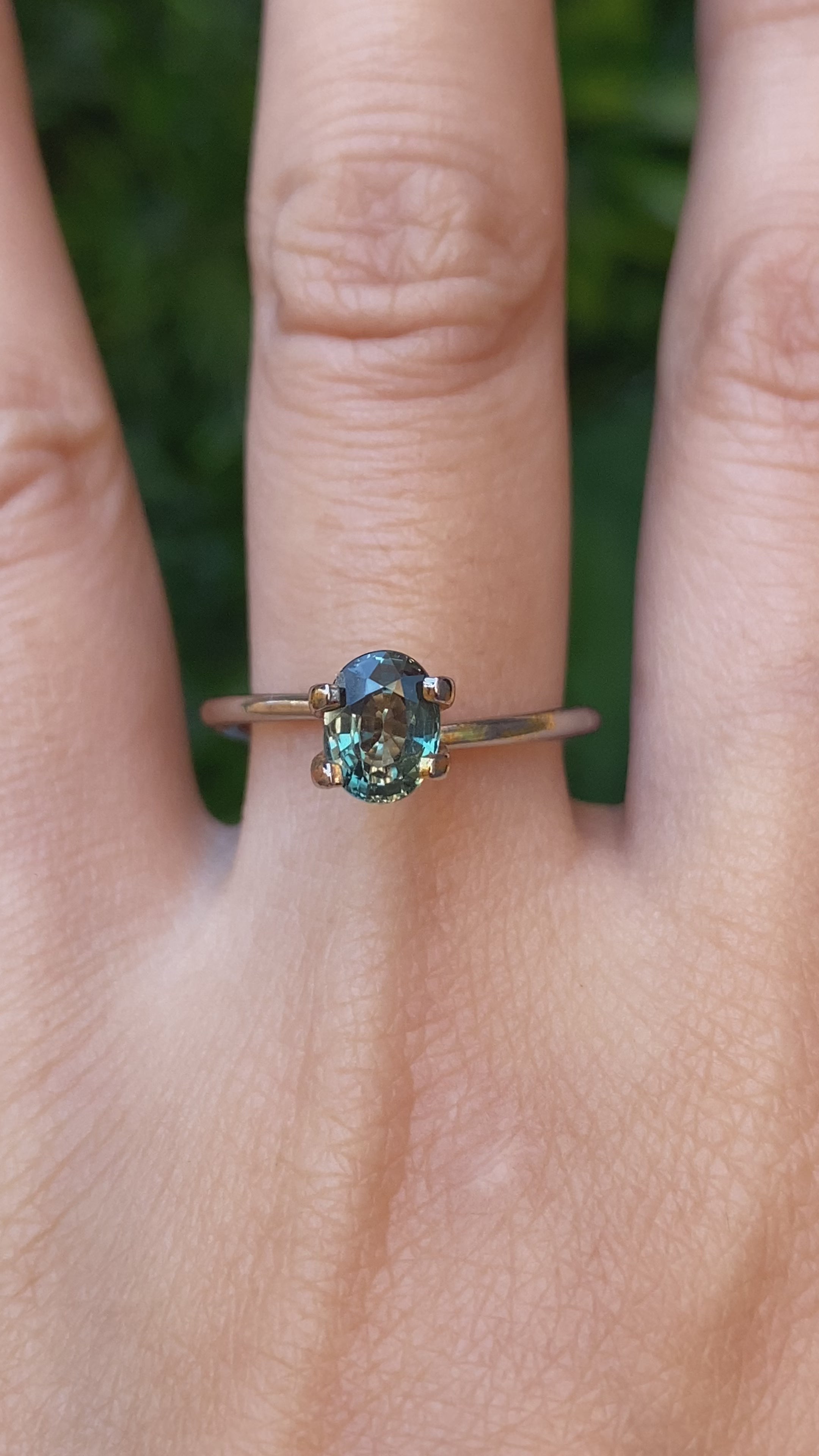 1.13ct Oval Cut Blue Green Madagascar Sapphire SO559