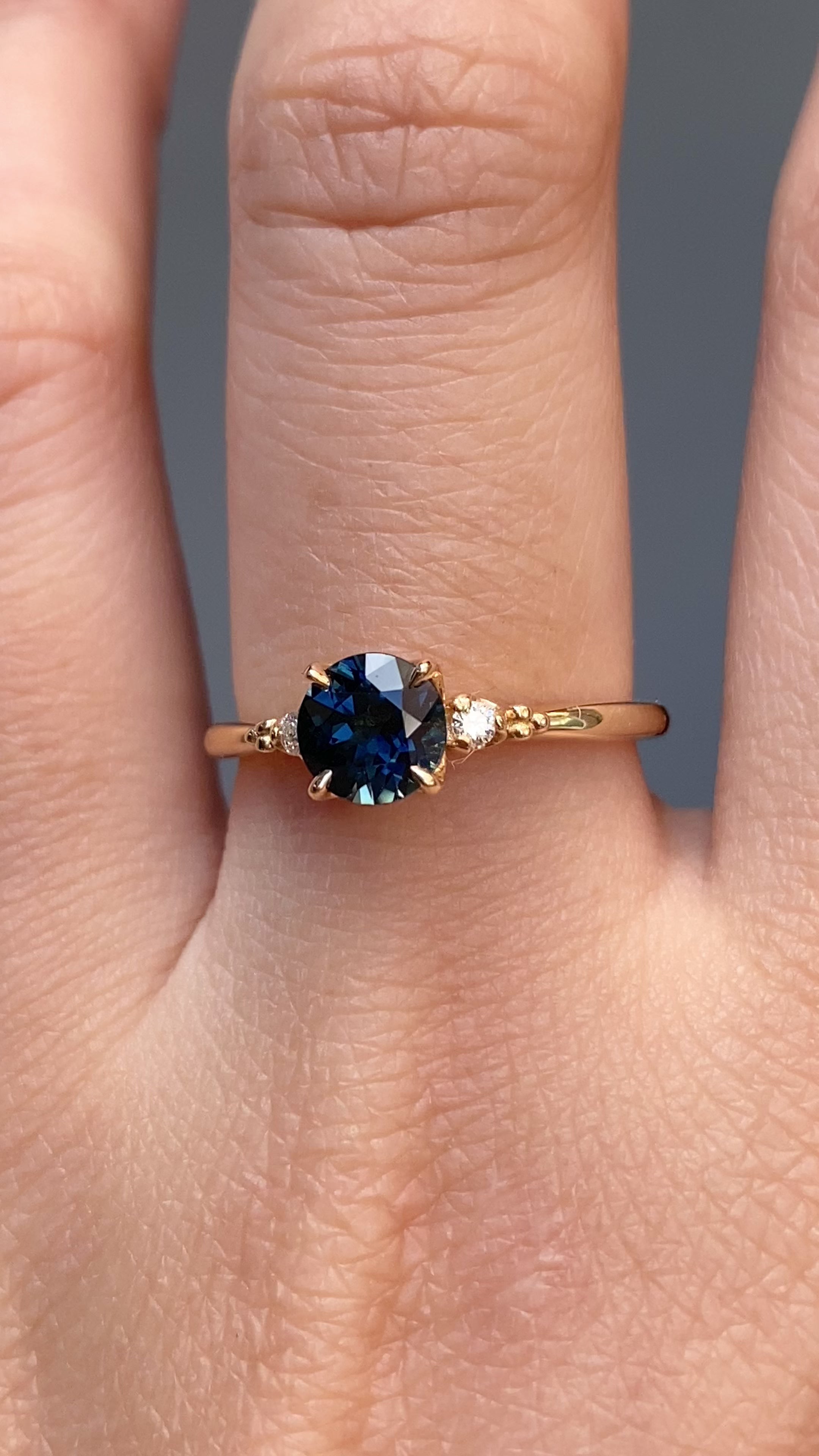 Estel Ring 0.99ct Deep Blue Queensland Sapphire (One of a kind)