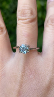 1.35ct Round Cut Light Green Montana Sapphire SR417