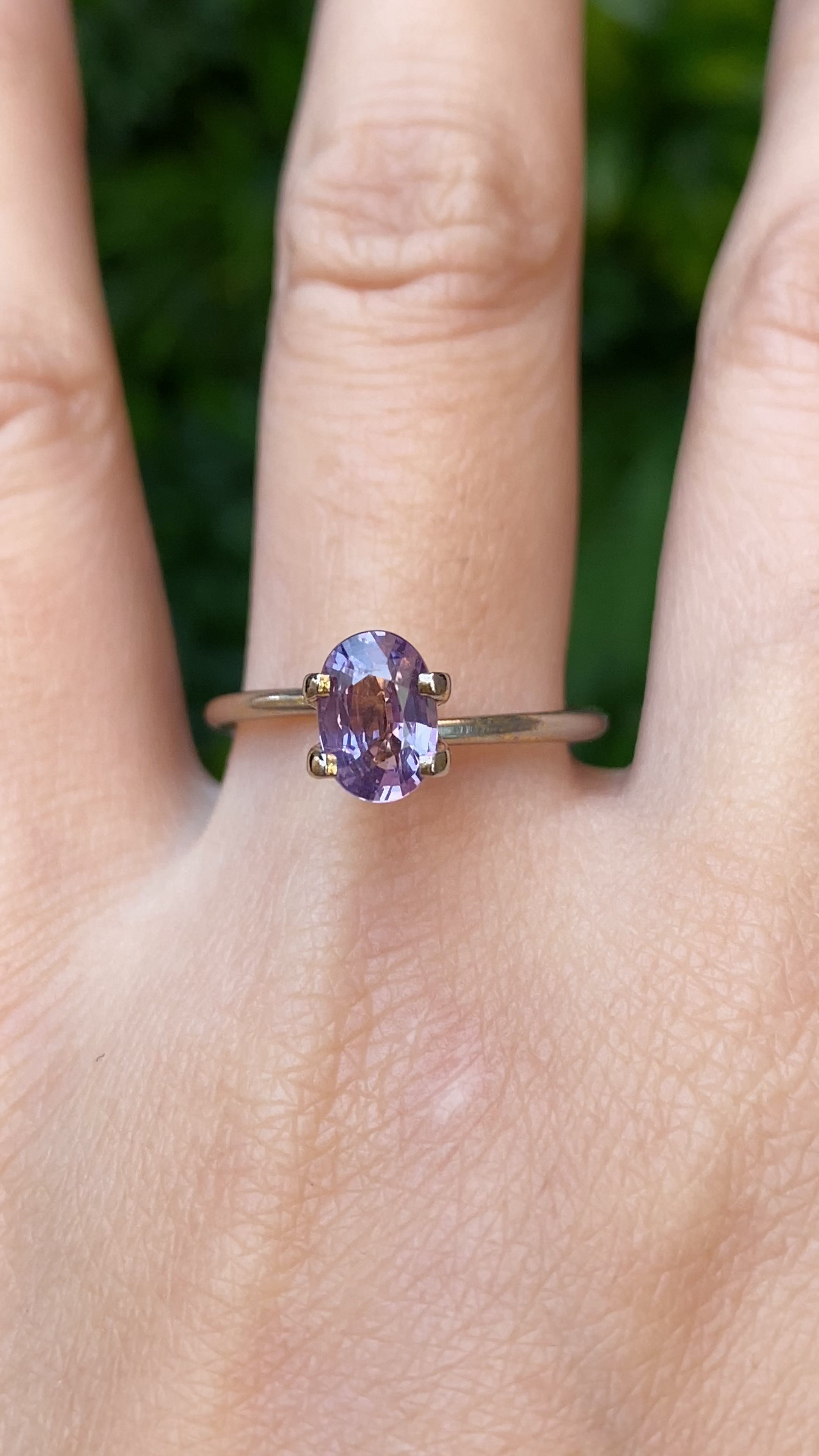 1.23ct Oval Cut Lavender Purple Madagascar Sapphire SO574