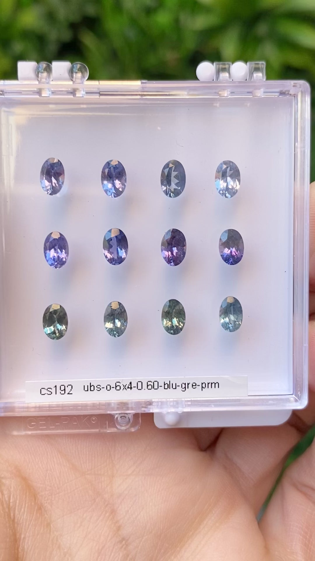0.60ct Calibrated Oval Blue Green Purple Umba Sapphires (CS192)