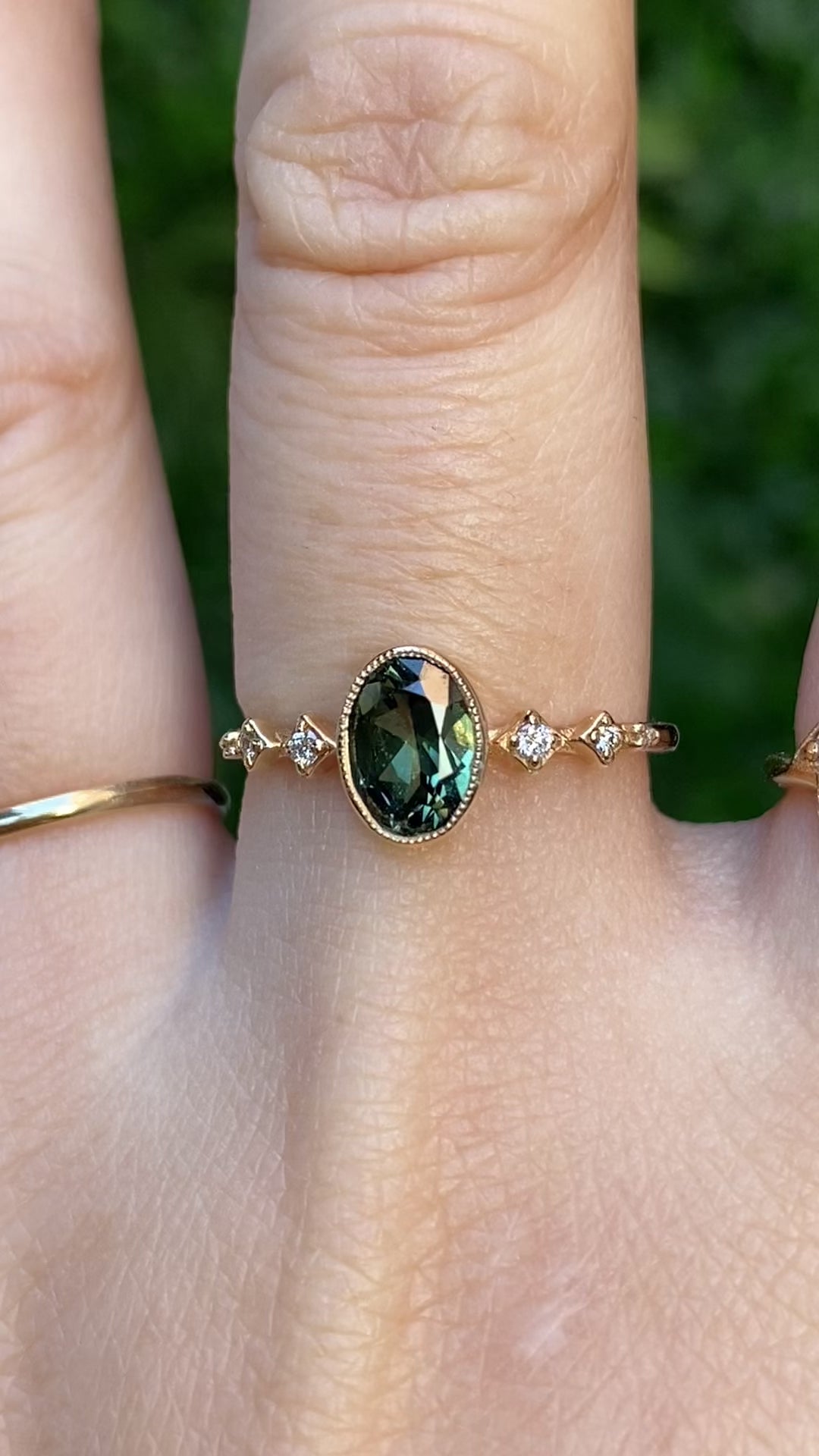 Celeste Ring, Queensland Green Sapphire