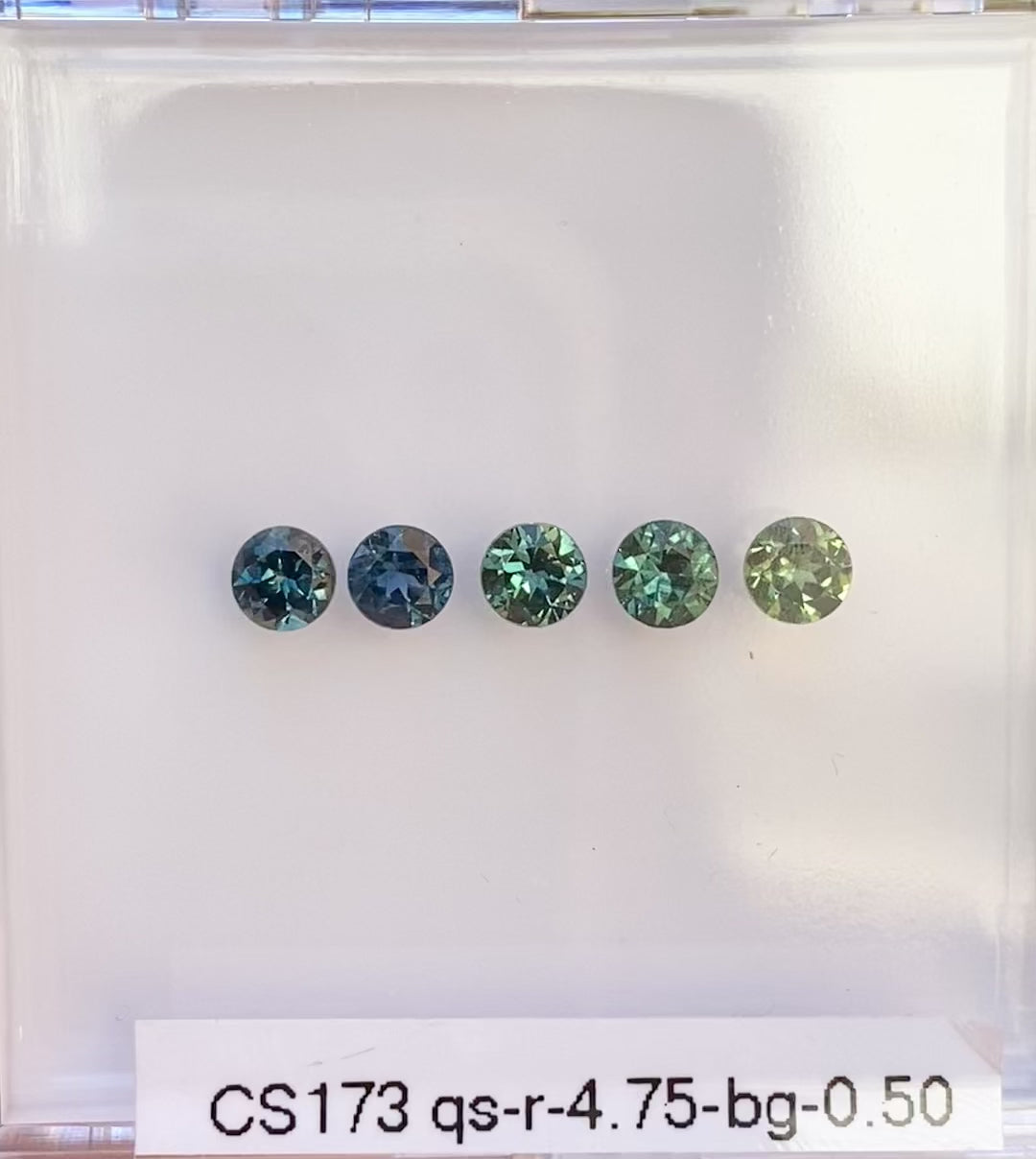 0.50ct Calibrated Round Queensland Sapphires (4.75mm) CS173