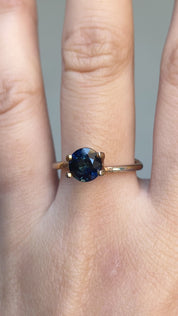 1.52ct Round Cut Dark Teal Blue Australian Sapphire SR299