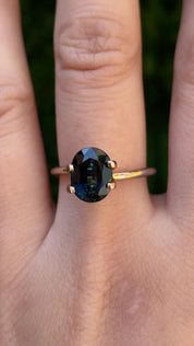 3.06ct Oval Cut Teal Blue Sapphire