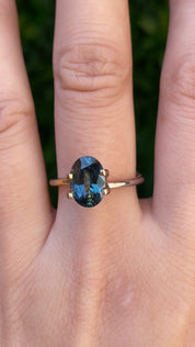 2.28ct Oval Cut Teal Blue Madagascar Sapphire SO326