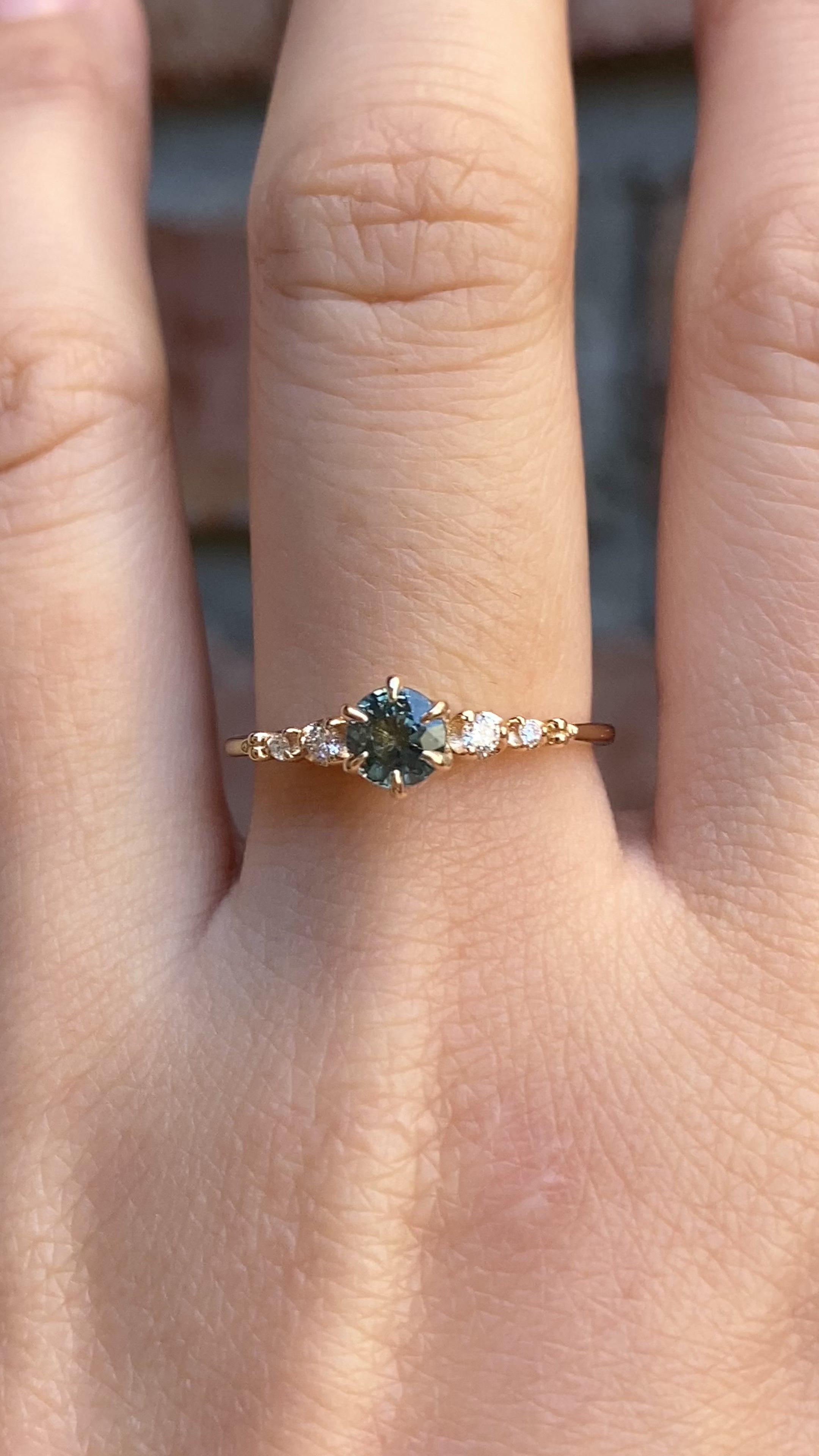 Estel Fleur Ring, 0.50-0.60ct Unheated Sapphire