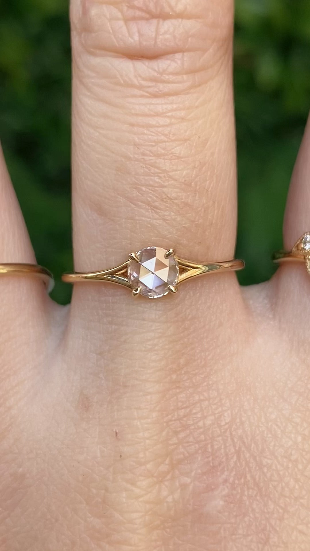 Kylie Ring, 0.30ct Round Rose Cut Diamond