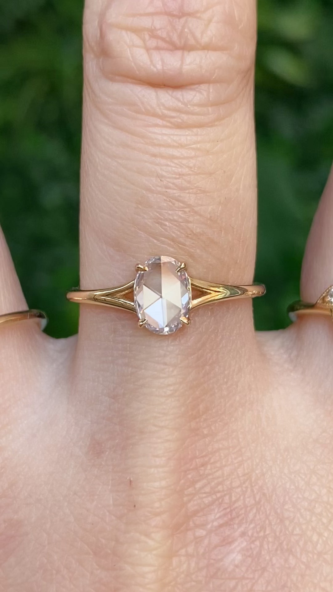 Kylie Ring, 0.50ct Oval Rose Cut Diamond