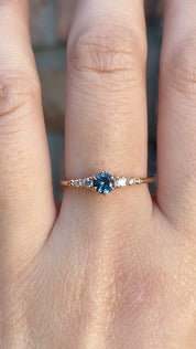 Estel Fleur Ring, 0.30ct Montana Sapphire