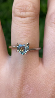 1.00ct Heart Cut Green Ceylon Sapphire SF538