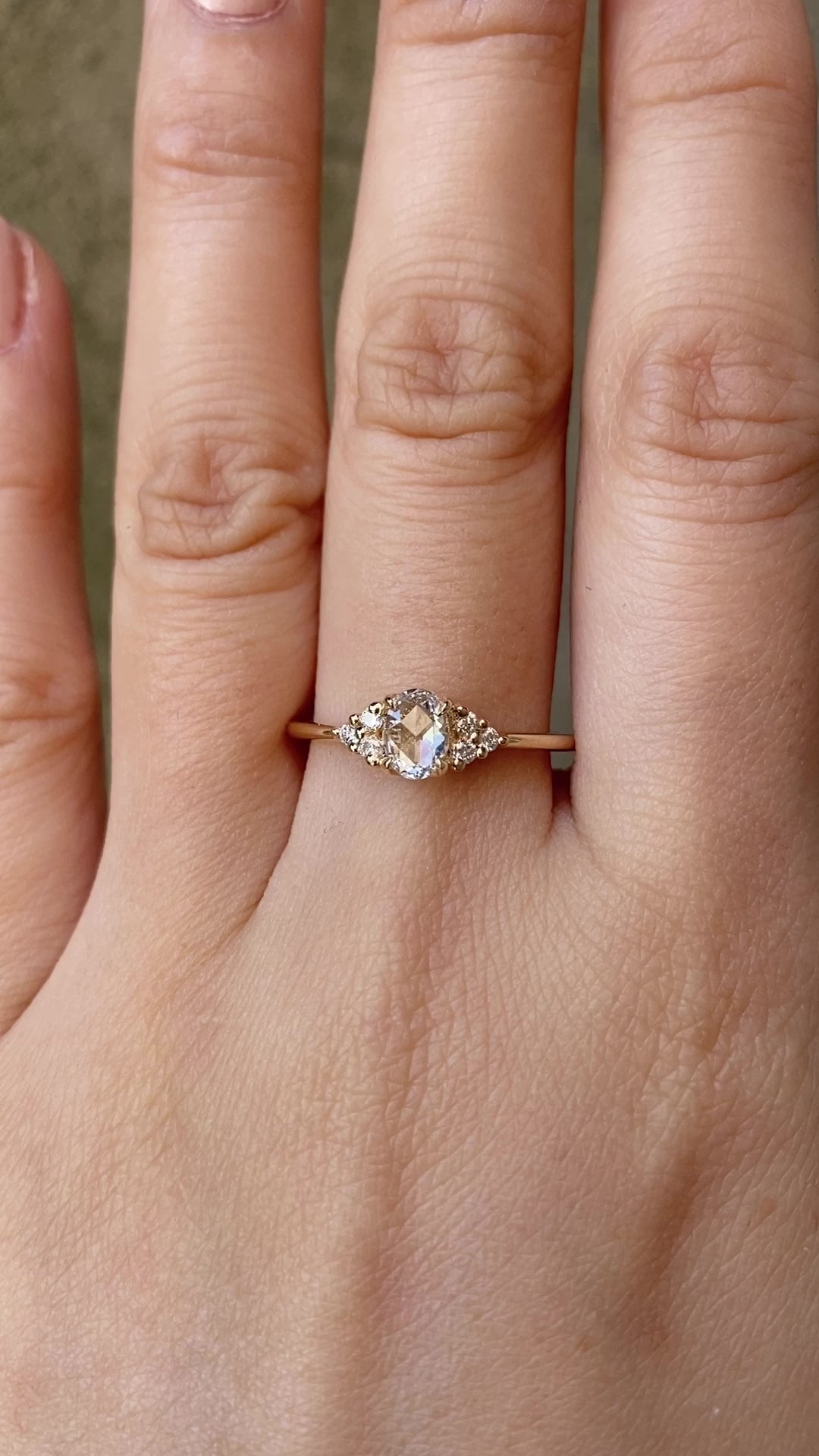 Teresa Oval Rose Cut Diamond Ring