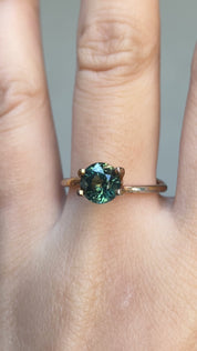 1.71ct ラウンドカット パルティグリーンイエローサファイア オーストラリア産 SR298