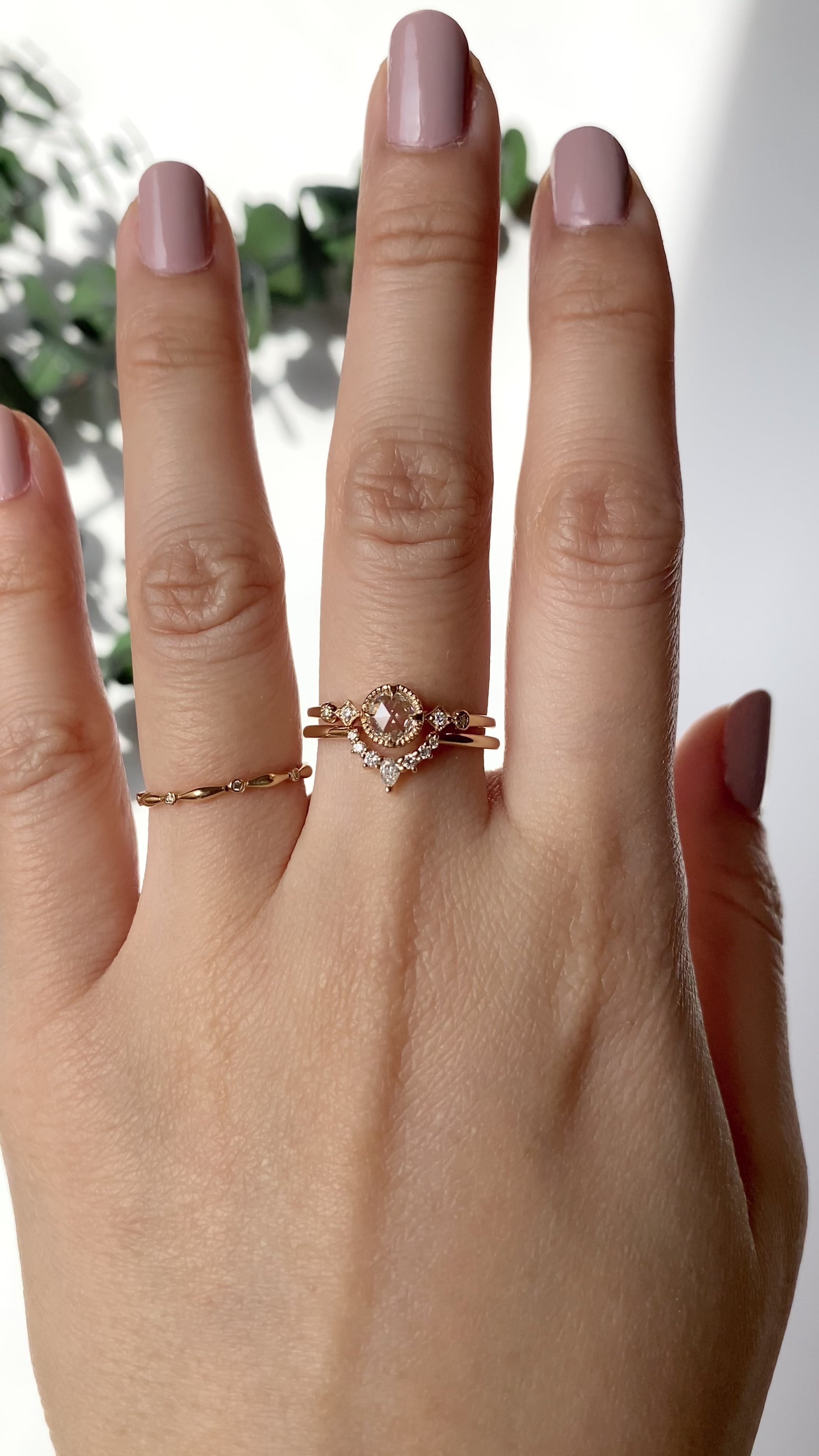 Stella Round Rose Cut Diamond Ring