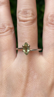 0.88ct Marquise Cut Green Madagascar Sapphire SF420
