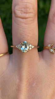 Teresa Ring, 0.94ct Light Green Montana Sapphire