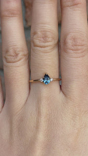 Emilie Ring, 0.45ct Montana Sapphire