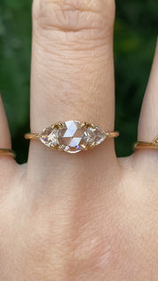 Madison Ring, 0.50ct Round Rose Cut Diamond