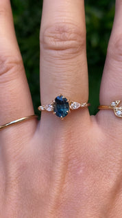 Estel Fleur Petal Ring, 1.12ct Madagascar Sapphire