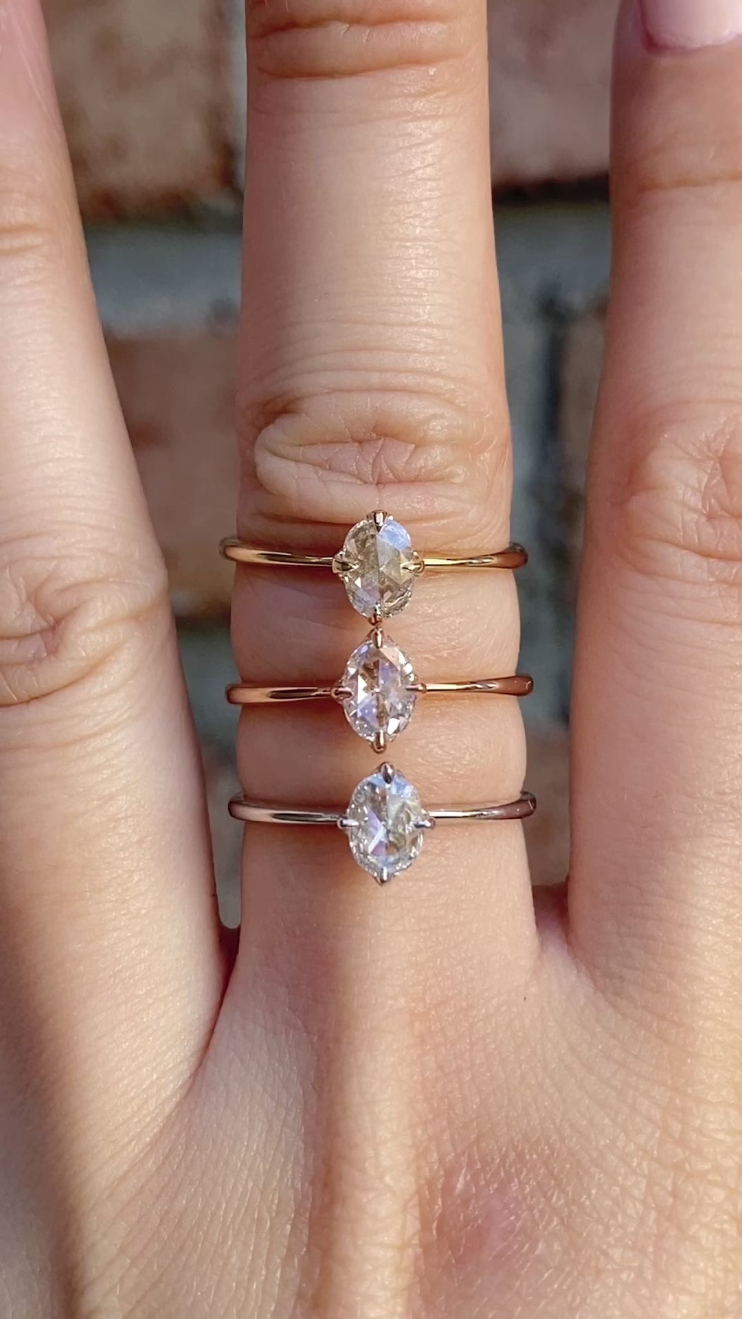 Alice Oval Rose Cut Diamond Ring