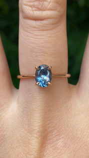 Nina Ring, 1.30ct Montana Sapphire