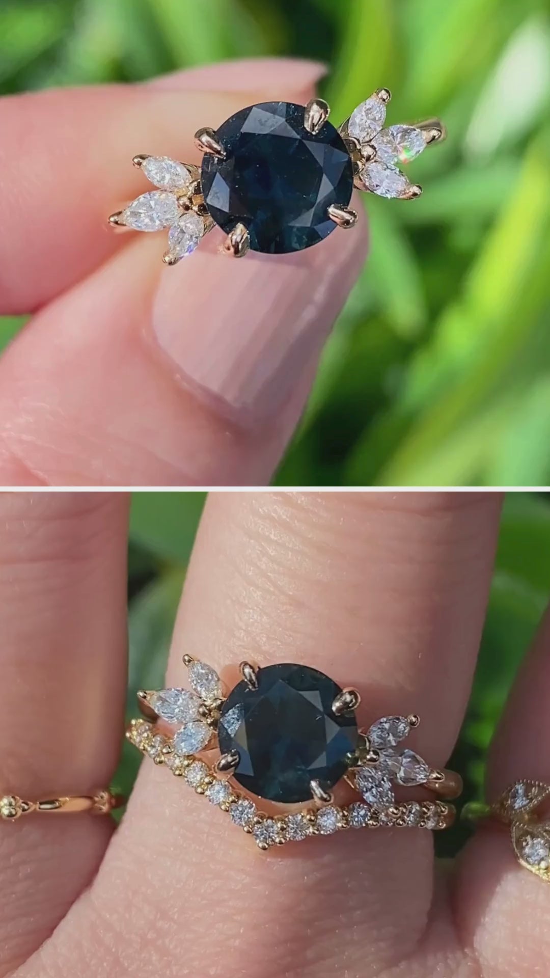 Nova Ring, 1.63ct Teal Blue Queensland Sapphire